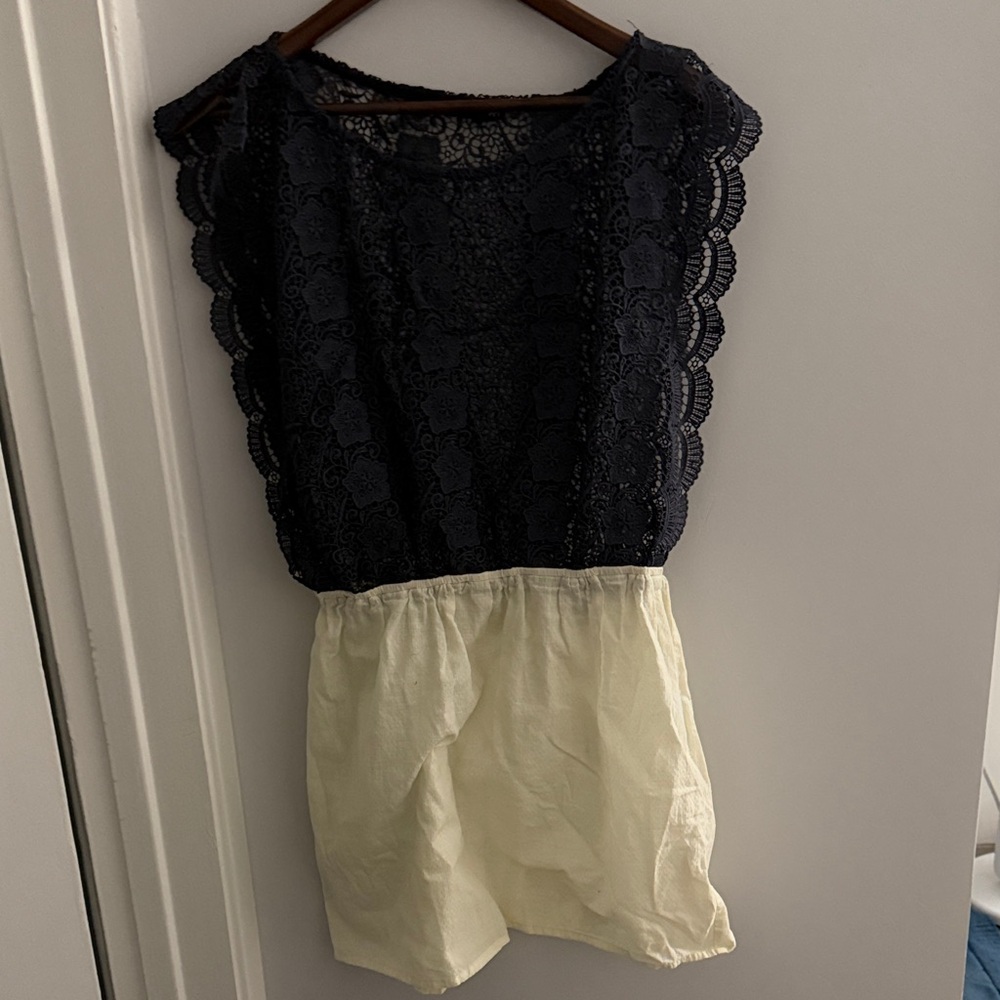 Ark & Co Navy lace bathing suit coverup size s